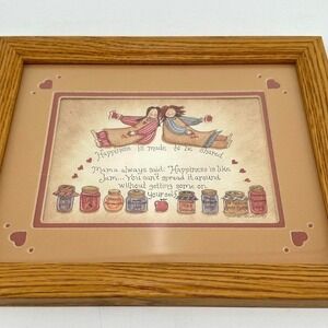 Grandmacore Country Cottage Folk Art Framed Kitchen Wall Decor Nostalgia